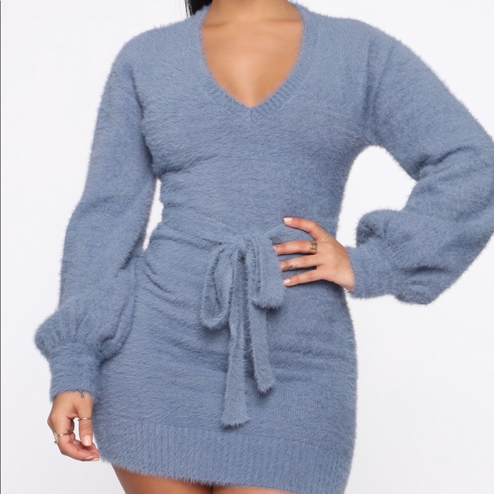 Fuzzy Sweater Dress